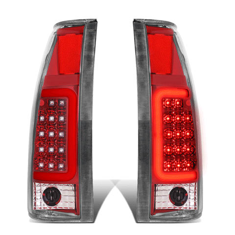 1988-2000 Chevy C1500 K2500 Suburban Red LED Bar Tail Brake Light Lamp Red