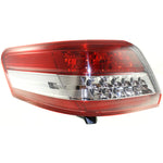 Halogen Tail Light For 2010-2011 Toyota Camry Left Outer Clear/Red Lens w/ Bulbs