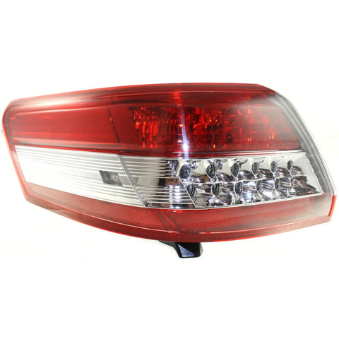 Halogen Tail Light For 2010-2011 Toyota Camry Left Outer Clear/Red Lens w/ Bulbs