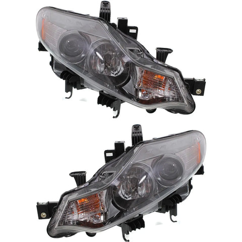 Headlight Set For 2009-2014 Nissan Murano Left and Right With Bulb CAPA 2Pc