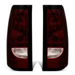 03-07 Chevy Silverado Fleetside Pickup Smoked Rear Brake Tail Lights Lamps