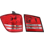 Tail Light Set For 2009-2019 Dodge Journey Left Inner Outer Clear/Red Halogen