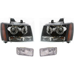 Auto Light Kit For 2007-2014 Chevrolet Tahoe Left and Right Rectangle Fog Light