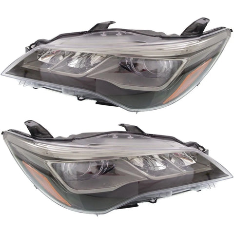 Headlight Set For 2015-2017 Toyota Camry XSE Left and Right LED With Bulb 2Pc