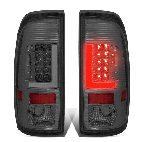 2008-2016 d F250 F350 Super Duty 3D LED L-Bar Tail Brake Light Lamp Smoke