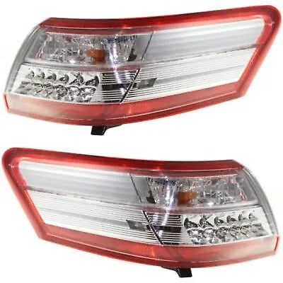 Pair Tail Light for 2010-2011 Toyota Camry Hybrid LH RH Outer Body Mounted