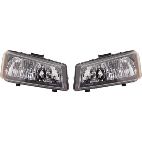 Headlights Headlamps Left & Right Pair Set for Silverado Avalanche Pickup Truck