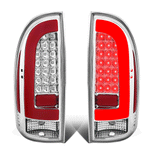 2005-2015 Toyota Tacoma Red LED Tube Bar Tail Brake Light Stop Lamp Chrome