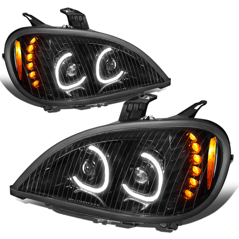 [LED DRL+Turn Signal] 04-17 Freightliner Columbia Dual Projector Headlight