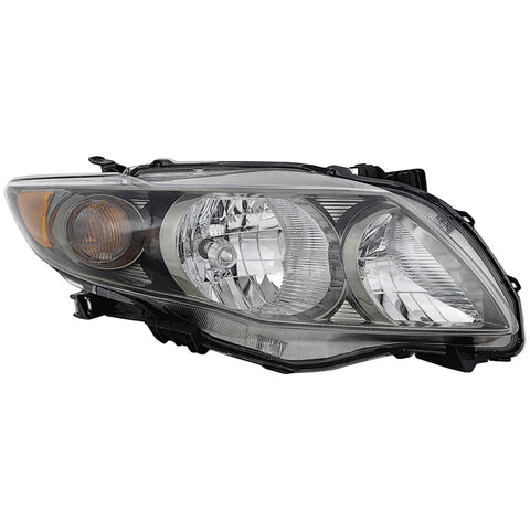 CAPA Headlight Right with Black Housing For 2009-2010 Toyota Corolla S XRS Model