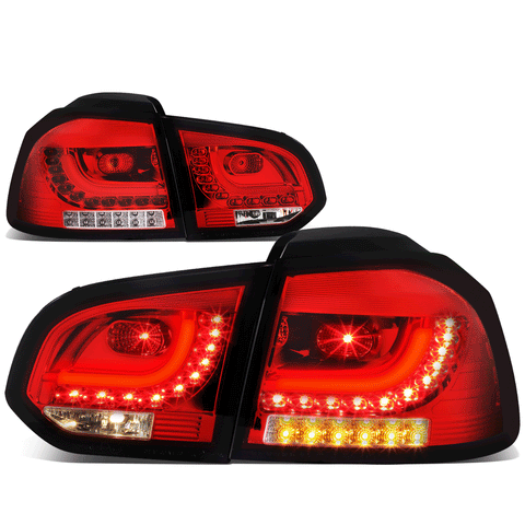 2010-2014 VW Volkswagen Golf Hatchback LED Tail Brake Light Stop Lamps Red