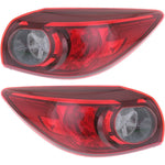 Pair Tail Light for 2014-2016 Mazda 3 Outer Hatchback Japan Built Models Halogen