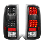 2007-2014 GMC Sierra 1500 2500 HD Full LED Tail Brake Light Stop Lamps Black