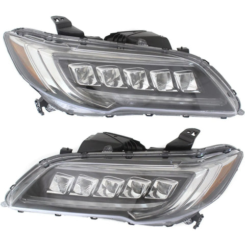 Headlight Set For 2016-2018 Acura RDX Driver and Passenger Side Clear Lens LED