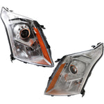 Headlight Assembly Set For 2010-2016 Cadillac SRX Left and Right Side With Bulb