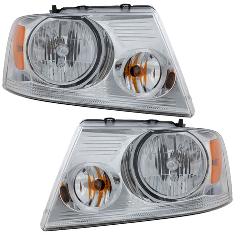 Headlight Assembly Set For 2004-2008 Ford F150 F-150 06-08 Lincoln Mark LT