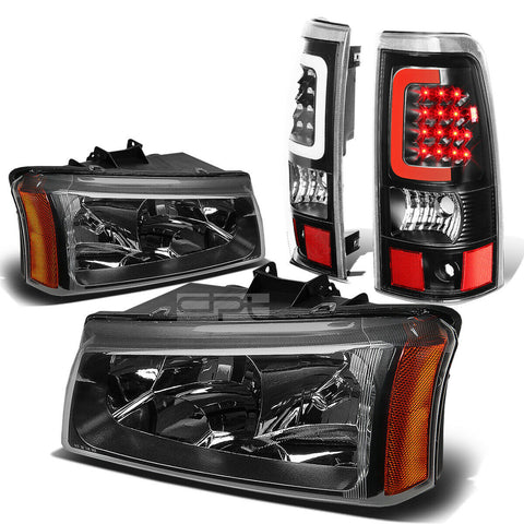 03-07 SILVERADO BLACK CRYSTAL HEADLIGHT+CORN