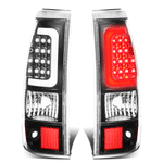 2003-2007 Silverado Sierra 1500 LED C-Tube Bar Tail Brake Light Lamps Black