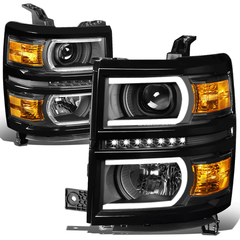 [LED DRL+U Tube Bar] 14-15 Silverado Projector Headlight/Lamp