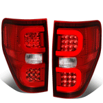 2009-2014 d F150 Tron Style LED Bar Tail Brake Light Reverse Lamps Red