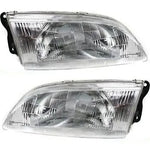 Headlight Set For 98-99 Mazda 626 Left and Right With Bulb 2Pc