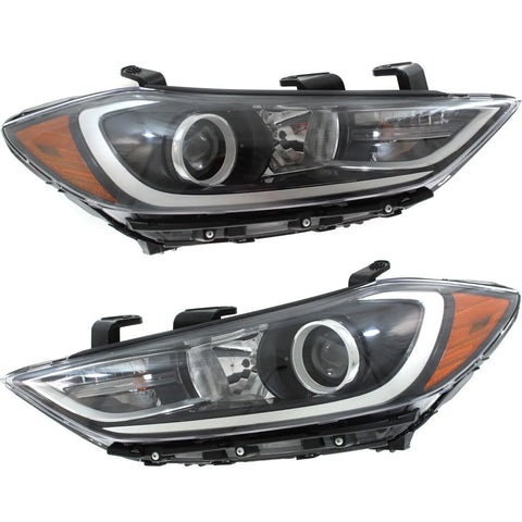 Headlight For 2017-2018 Hyundai Elantra Pair Driver and Passenger Side