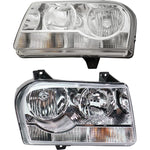 Headlight Set For 2009-2010 Chrysler 300 Driver and Passenger Side Clear Lens