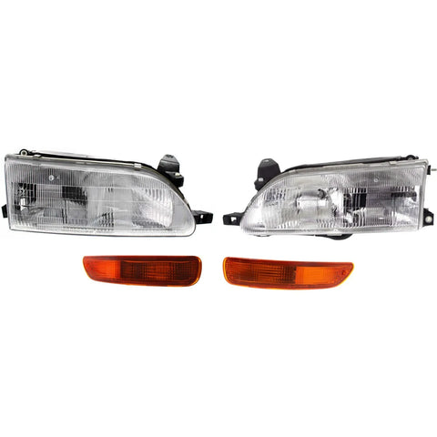 Headlight Kit For 1993-1997 Toyota Corolla Driver and Passenger Side