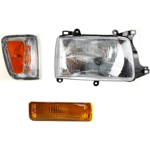 Headlight Kit For 1993-1998 Toyota T100 Right 3pc