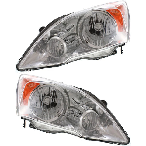 Headlight Set For 2007-2011 Honda CR-V Left and Right CAPA 2Pc