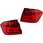 CAPA Tail Light Lens and Housing LH and RH Outer For 2012-15 BMW 328i 335i Sedan