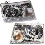 Headlight Set For 2001-2011 Ford Ranger Left and Right With Bulb CAPA 2Pc