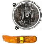 Headlight Kit For 2003-2004 Jeep Liberty Left 2pc