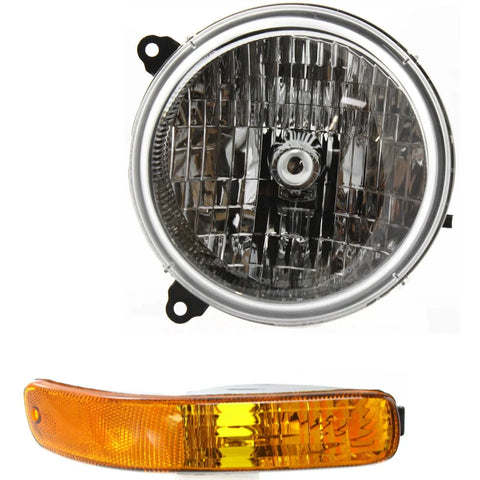 Headlight Kit For 2003-2004 Jeep Liberty Left 2pc