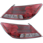 Halogen Tail Light Set For 2012-2014 Acura TL Clear & Red Lens w/ Bulbs 2Pcs