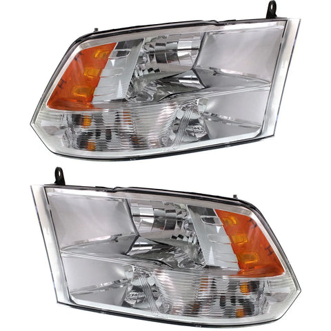 Headlight Asasembly Set For 2013-2018 Ram 1500 2500 3500 Left Right With Bulb