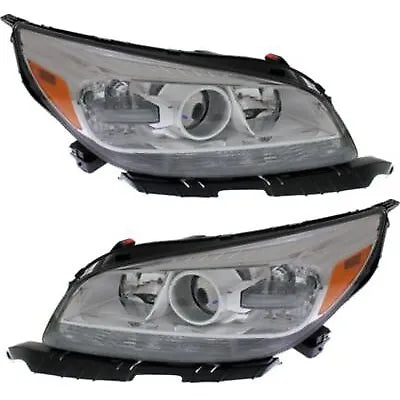 Halogen Headlight Set For 2013-2015 Chevrolet Malibu LT/LTZ Models w/Bulbs Pair