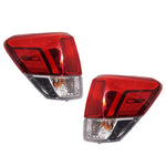 Tail Light Set For 2019-2021 Subaru Forester Left and Right Outer Clear/Red LED