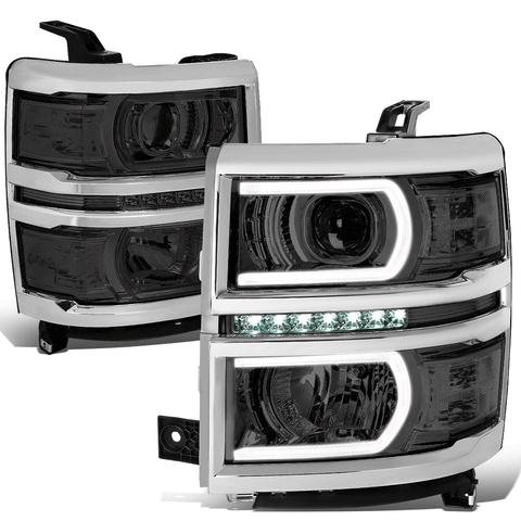 [LED DRL+U Tube Bar] 14-15 Silverado Projector Headlight/Lamp