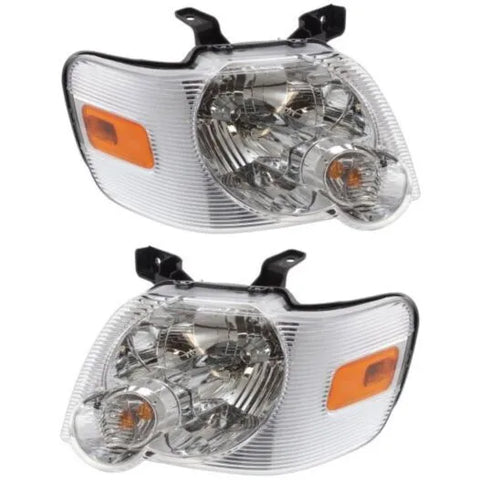 Headlight Set For 2007-2010 Ford Explorer Sport Trac Left Right CAPA Halogen