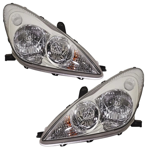 Headlight Set For 2004 Lexus ES330 LH RH CAPA 02-03 ES300 Clear Lens Halogen