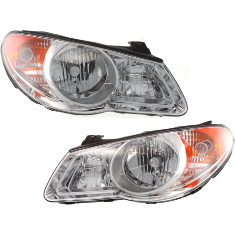 Headlight Set For 2007-2009 Hyundai Elantra Sedan Driver/Passenger Side w/ bulb