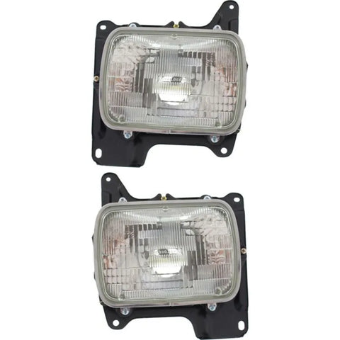 Halogen Headlight Set For 1986-1994 Nissan D21 Left & Right w/ Bulb(s) Pair