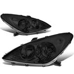 02-03 Lexus ES300 2004 ES330 Pair Smoked Housing Clear Side Headlight Lamps