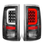 2009-2017 Ram 1500 2500 Truck LED C-Tube Bar Tail Brake Light Lamp Set Black