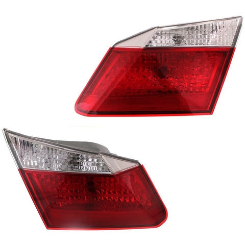 Halogen Tail Lamps Left and Right Inner For 13-14 Honda Accord Sedan EX LX Sport