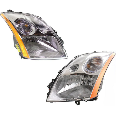 Headlight Set For 2007-2009 Nissan Sentra Left and Right With Bulb CAPA 2Pc