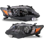 Headlight Set For 2010-2012 Lexus RX350 Left and Right Black Housing 2Pc