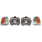 Headlight Kit For 1992-1995 Toyota Pickup Left and Right 2WD 4pc