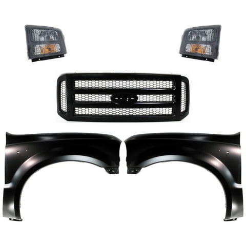 Kit Headlight Driving Head light Headlamp Driver & Passenger Side for F250 Truck